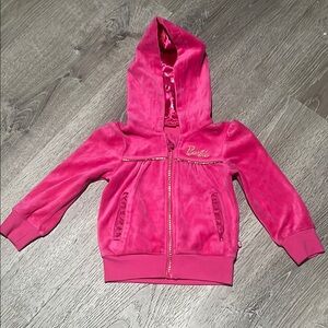 Vintage Barbie Pink Zip Up Hoodie